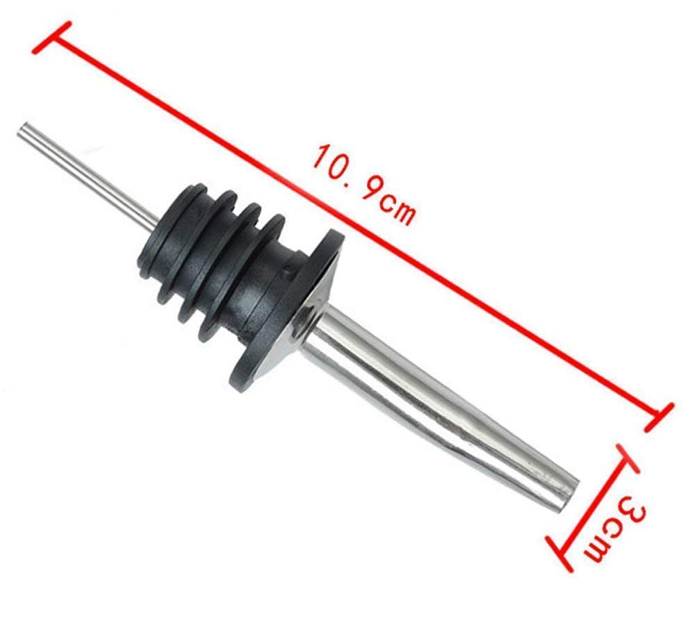 Rudra Exports Liquor Metal Pourers Classic Free Flow Bartender Bottle Pourer with Tapered Spout Set of 4 Pcs