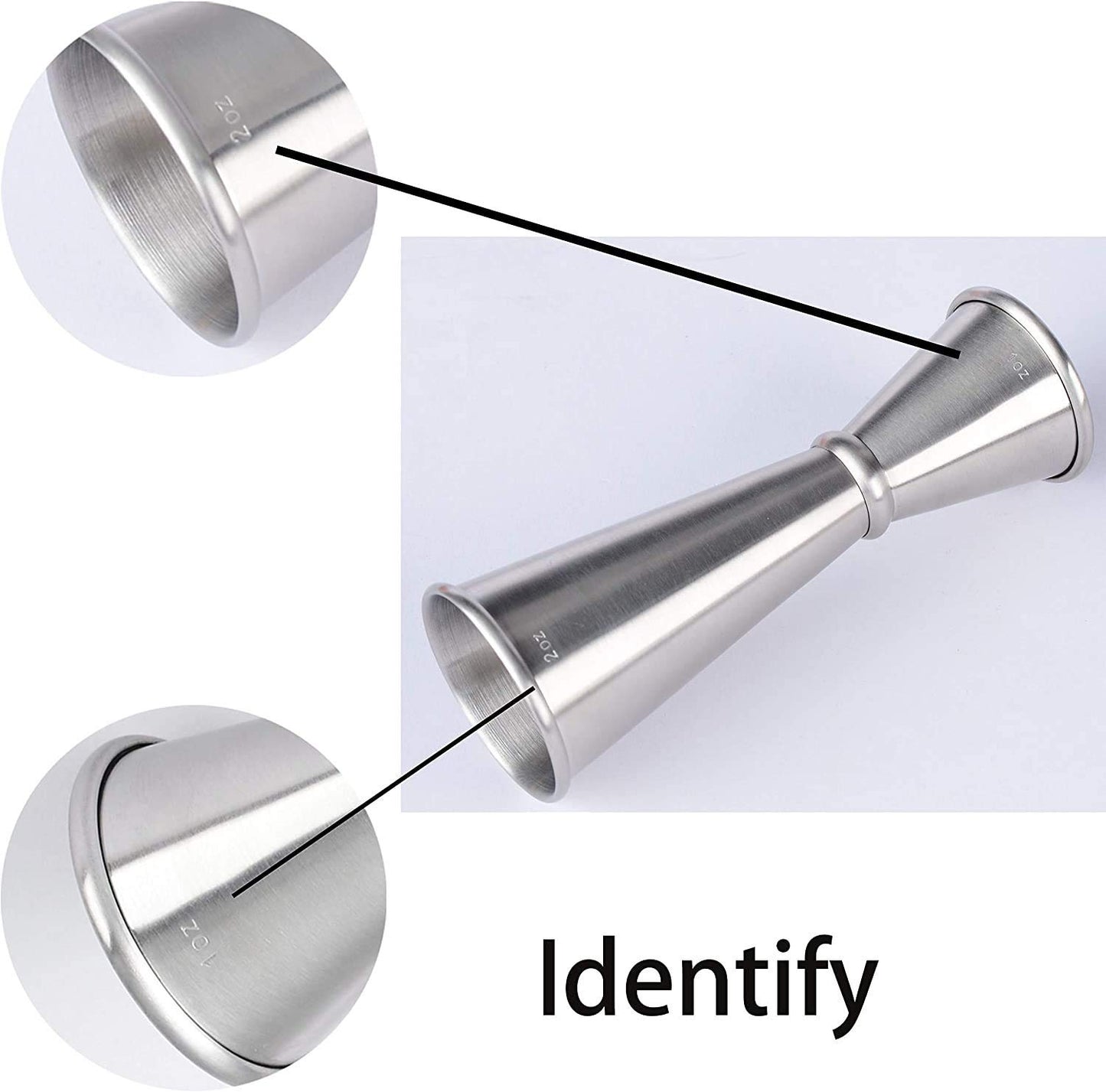 Rudra Exports Muddler Bar Tool Set Stainless Steel Cocktail Mixing Spoon Jigger Mojito Home Fruit Drink