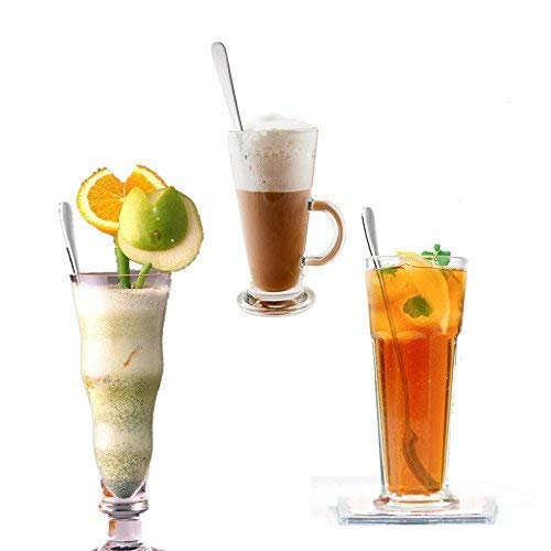 Rudra Exports Extra Long Spoon for Ice Tea, Coffee Ice Cream Spoon for Tall Glasses, Milkshake Spoon: 24 Pcs Set