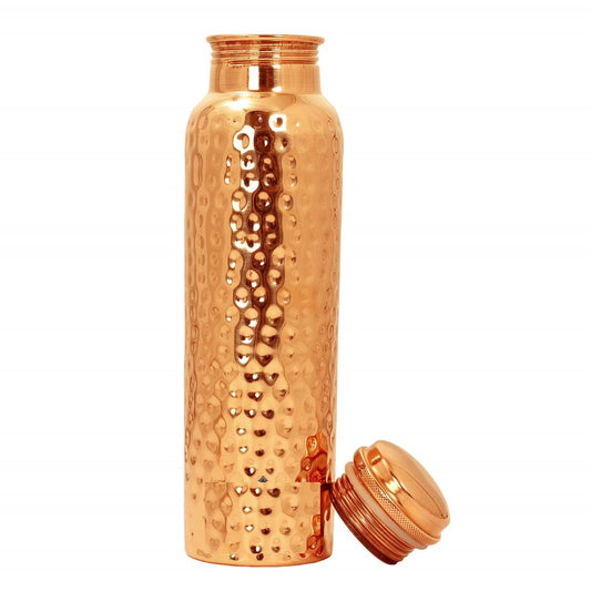 Rudra Exports Hammered Pure Copper Bottle 1000 ML
