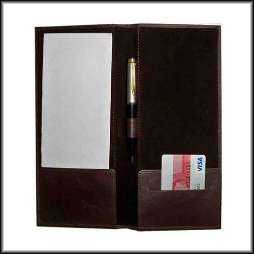 Rudra Exports Check Presenter, Bill Folder for Hotel and Restaurant with Credit Card Slot Receipt Pocket for Hotel and Restaurant, Guest Check Folder - 9x6 Inches: 02 Pcs