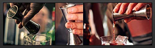 Rudra Exports Double Cocktail Jigger Japanese Style Stainless Steel Bar Peg Measuring Jigger: 30-60 ml : 4 Pcs Set