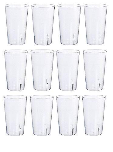 Rudra Exports Restaurant Tumbler Beverage Cup, Stackable Cups, Unbreakable Glass Pebbled Texture: 300 ml - Set of 12