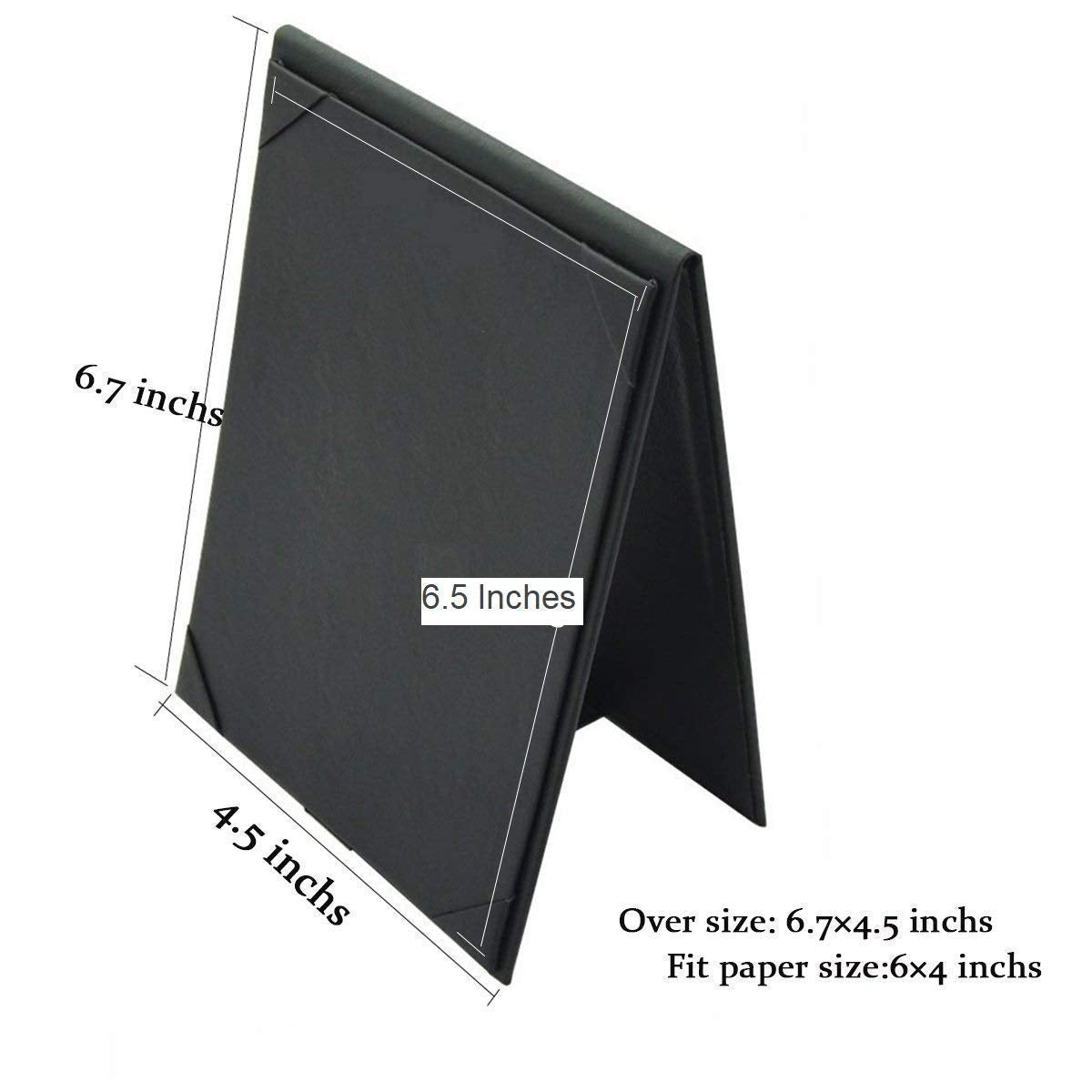 Rudra Exports Leather Menu Sign Display Stand for cafes Bars or Restaurant Presenter, Menu Holder Menu Covers for Specials or Drinks Black