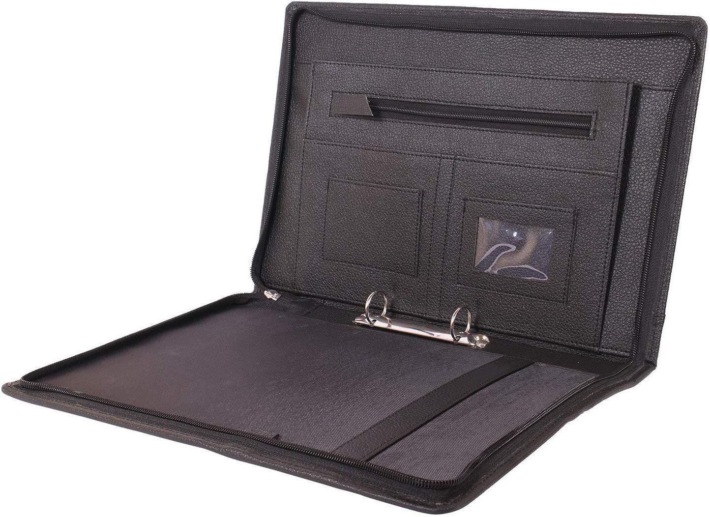 Rudra Exports Leatherette File Folders, Certificates Holder, Office Folder, Interview documents Holder for Men with Free 10 Leaf, Size: FS - Bigger Than A4