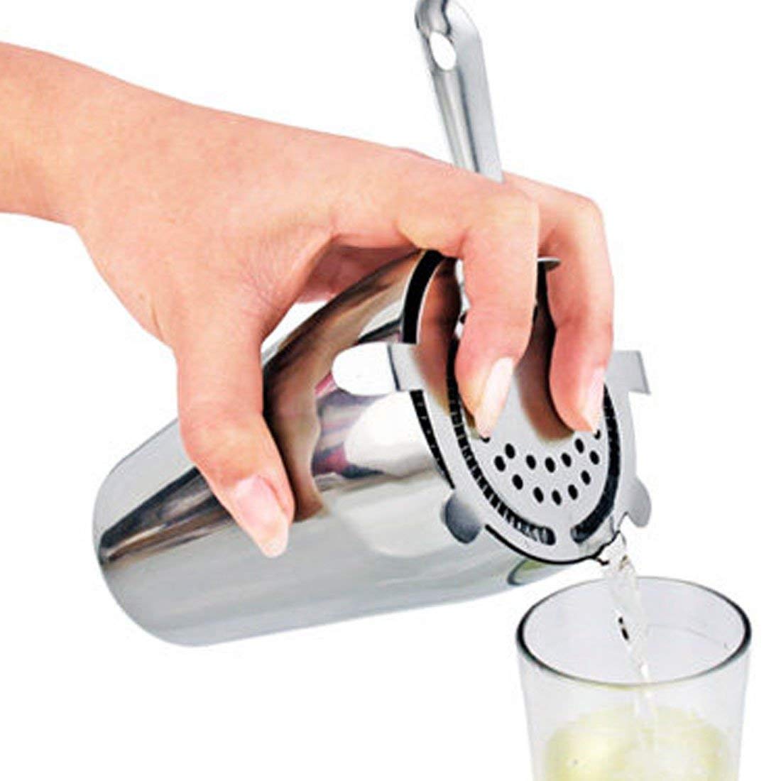 Rudra Exposrts Stainless Steel Fine Mesh Small Funnel Style Hawthorne Bar Strainer, 3-inch -2 Pieces/Set