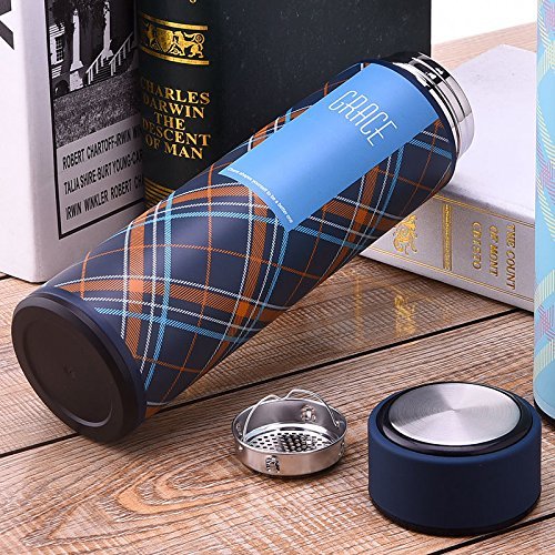 Rudra Exports Double Wall Vacuum Insulated Stainless Steel 480ml (Grace)