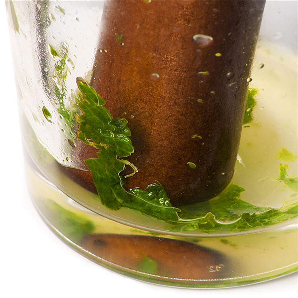 Rudra Exports Sheesham Wooden Muddler Bar Tool, 10 - Inch Hardwood Mojito Muddler with Flat Head, Commercial Grade Cocktail Drink Muddlers: 1 Pc