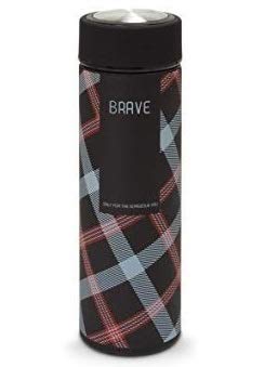 Rudra Exports Stainless Steel Double Wall Vacuum Insulated Flask 480 ml,Black Color (Brave)