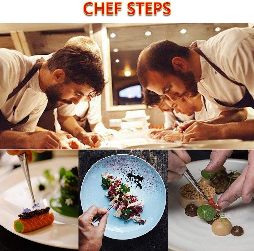 Rudra Exports Culinary Chef Tweezer 6.3 Inches, Food Placement Tweezer - 1 Pc.