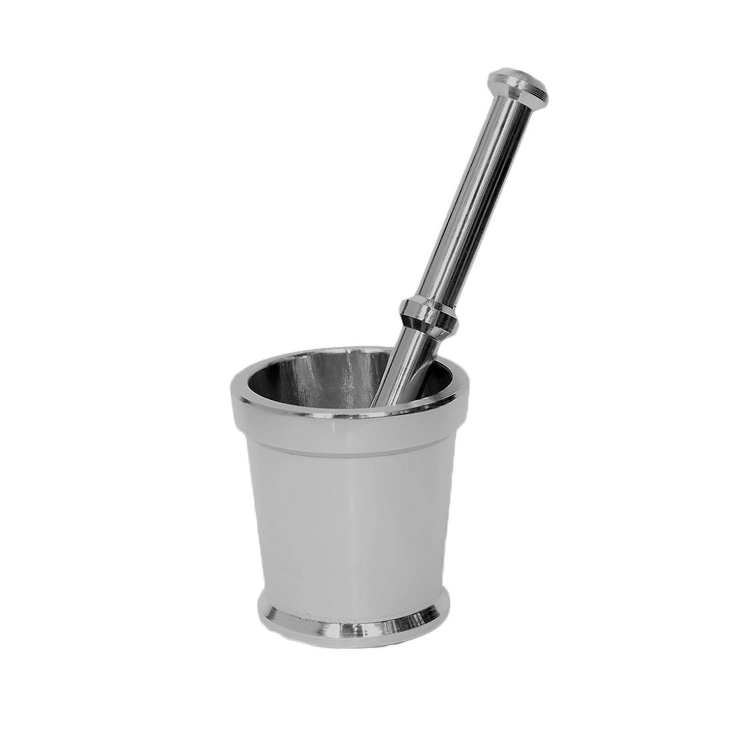 Stainless Steel Mortar and Pestle Set Okhli Musal Set for Kitchen Spice Mixer Khal batta Imam Dasta (Imam Dasta - 18CM)