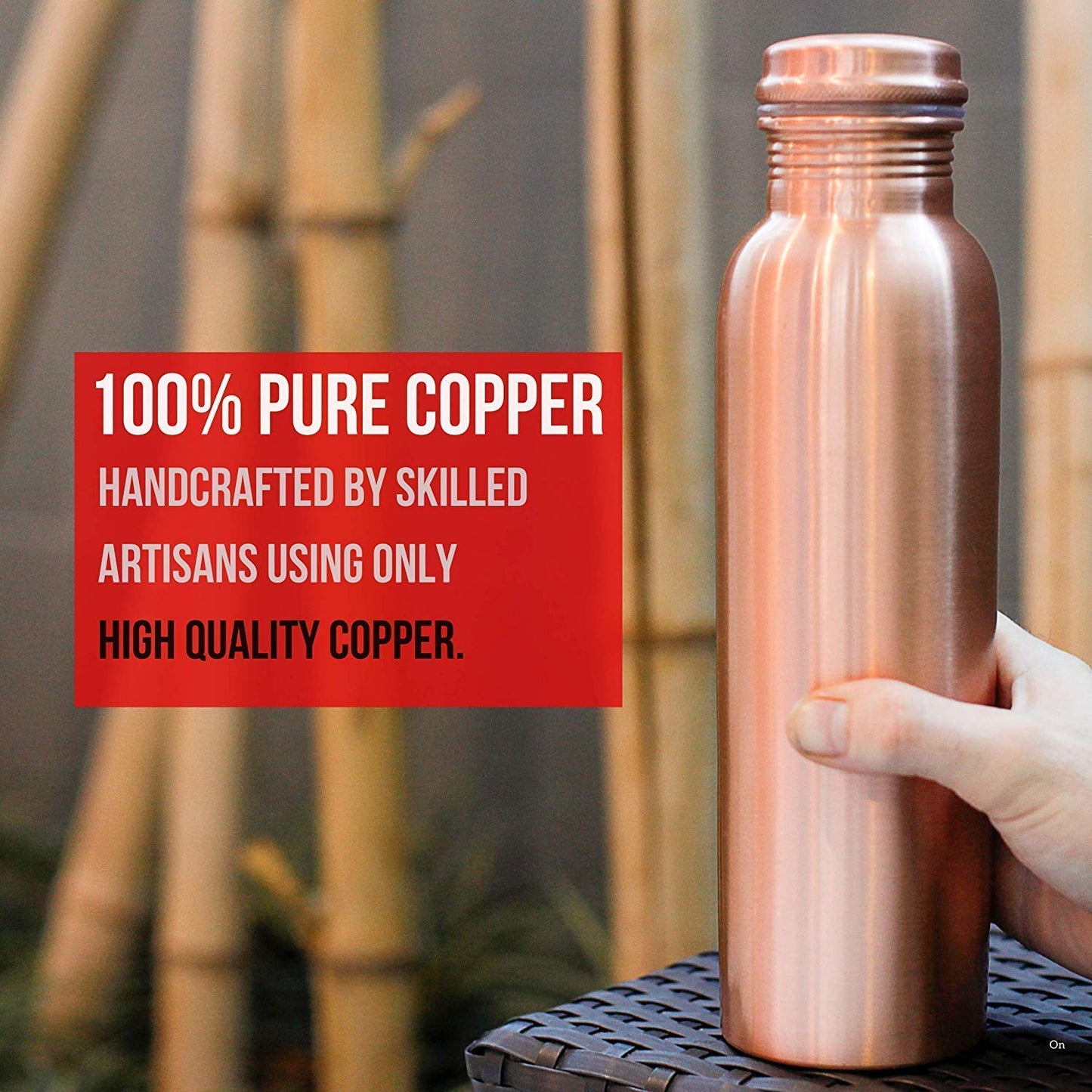 Rudra Exports Copper Water Bottle 1000 ML Pure Copper Bottles for Water 1 Litre