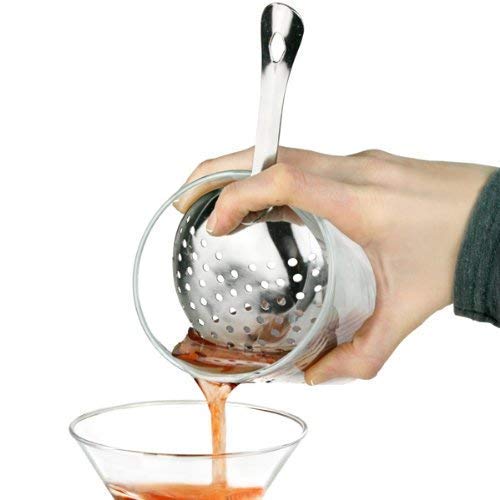 Rudra Exposrts Stainless Steel Fine Mesh Small Funnel Style Hawthorne Bar Strainer 2 Pieces/Set