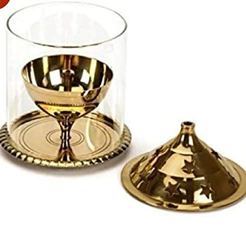 Rudra Exports Brass Akhand Diya 7 Inch (Large)