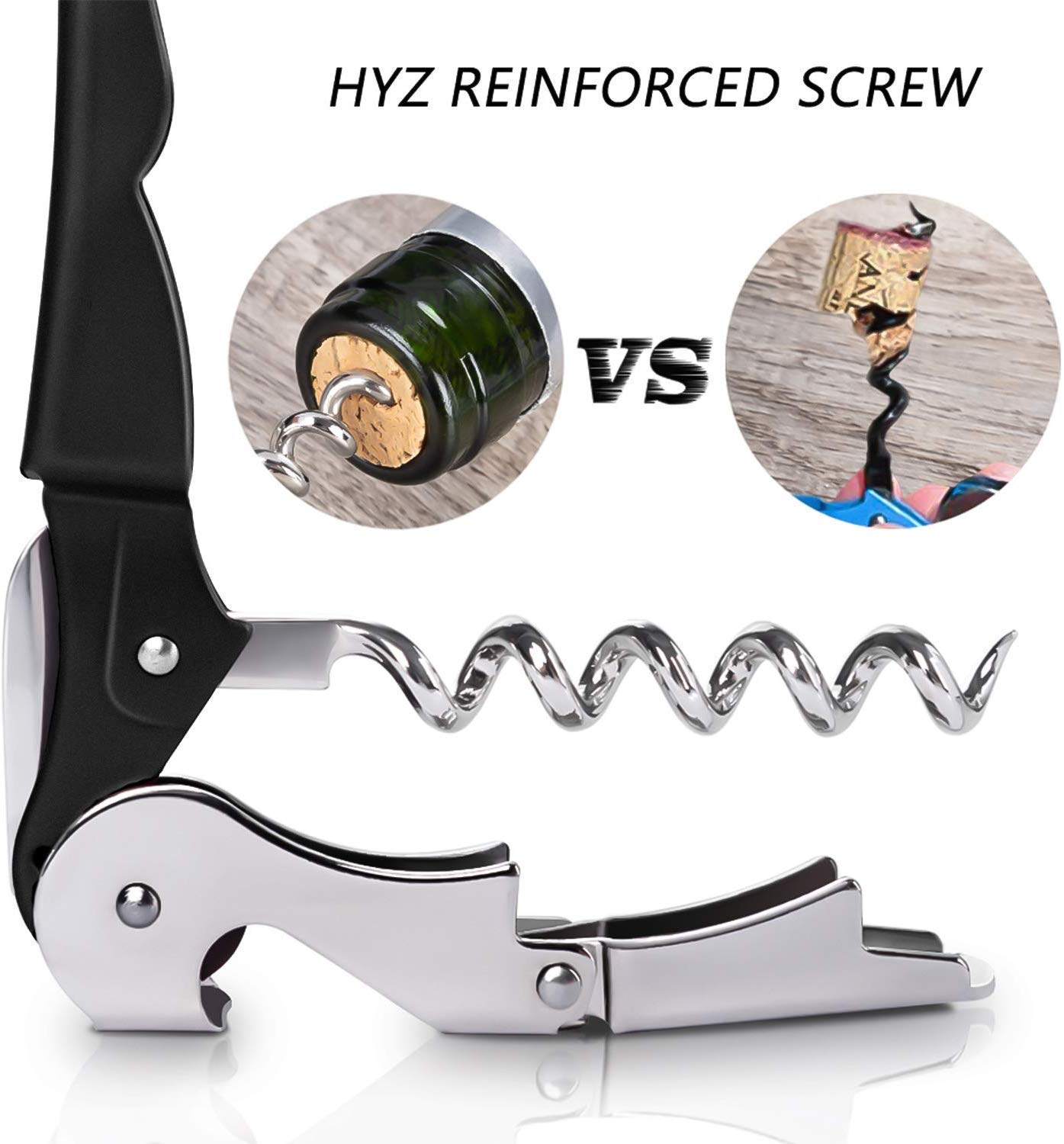 Rudra Exports Corkscrew Upgraded Heavy Duty Wine Opener with Foil Cutter and Bottle Opener for Restaurant Beer Opener :1 Pc.