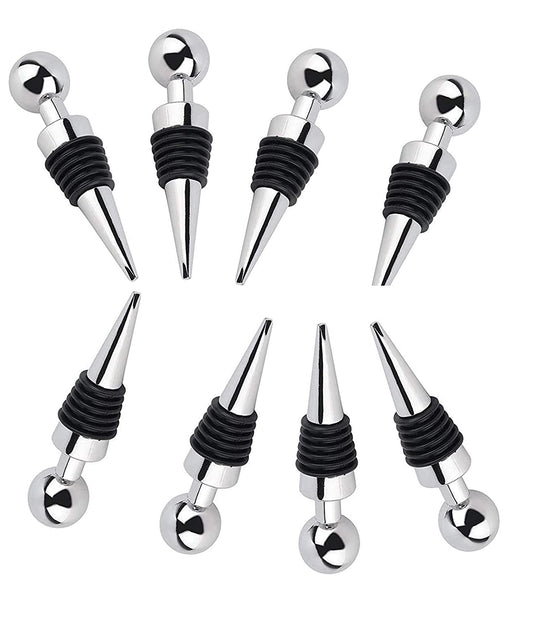 Rudra Exports Wine Stoppers, 8 Pieces Bottle Stopper for Wine Collection Red Wine Champagne Beer Saver Sealer Set of 8