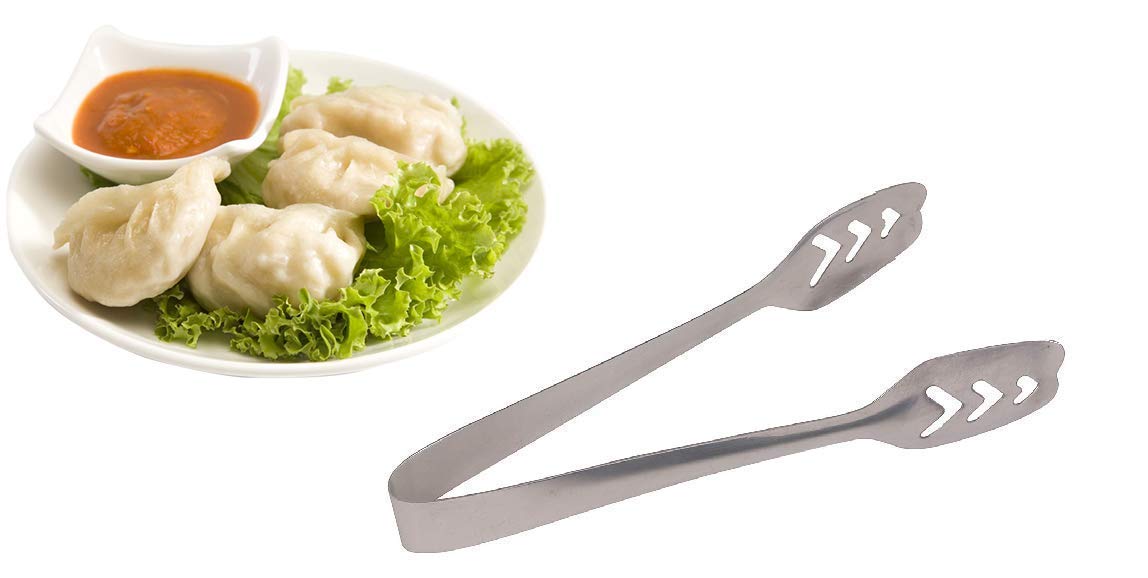 Rudra Exports Stainless Steel Multipurpose Momos Tong - 1 Piece