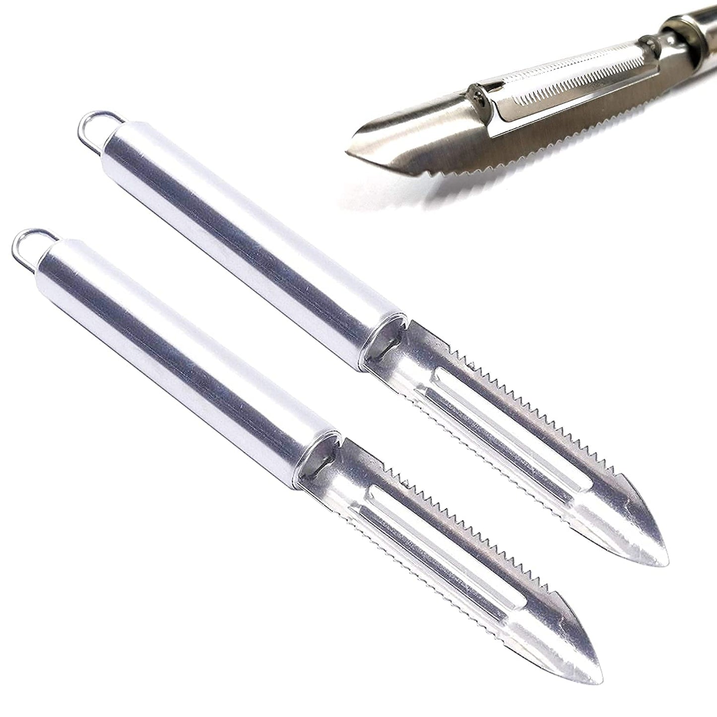 Rudra Exports Stainless Steel Peeler Vegetable Peeler Ultra Sharp Stainless Steel Peeler 12 Pieace