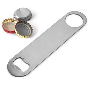 Rudra Exports Flat Bottle Opener 7 Inch Heavy Duty Stainless Steel Bar Blade Speed Opener Beer Bottle Opener 2 Pcs Set