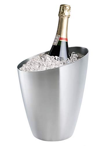 Rudra Exports Premium Stainless Steel Champagne Wine Beer Bucket,  Beverage Bucket, Ice Bucket, Wine Bucket 6 Ltrs - Exclusive Style Bar Bucket