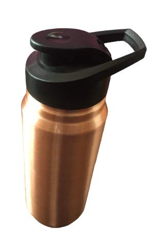 Rudra Exports Pure Copper Sipper Water Bottle 1000 ML & 650 ML Pack of 2