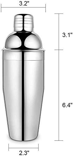 Rudra Exports Cocktail Shaker 750 ml , Bar Shaker, Cocktail Tin, Stainless Steel Cocktail Shaker, Martini Shaker Set, Drink Shaker Built-in Strainer