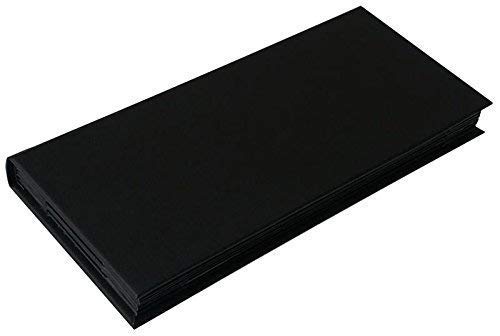 Rudra Exports Restaurant Leather Menu Covers Holders 9x12" Inches 3 panel 4 view folder, Menu Presenters for Restaurants with Photo Album-Style Corners: Black