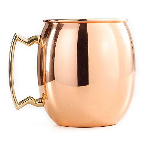 Rudra Exports Copper Moscow Mule Mug Beer Tumbler Bar Accessories 450 ML Pack of 6