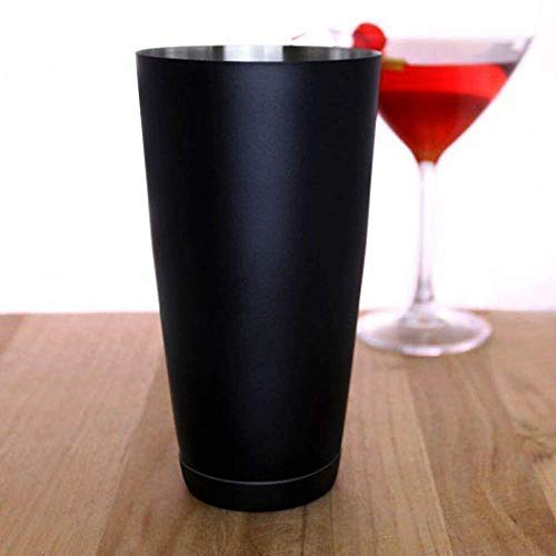 Rudra Exports Stainless Steel Black Boston Cocktail Shaker 350 and 750 ml, Set of 2 Pieces