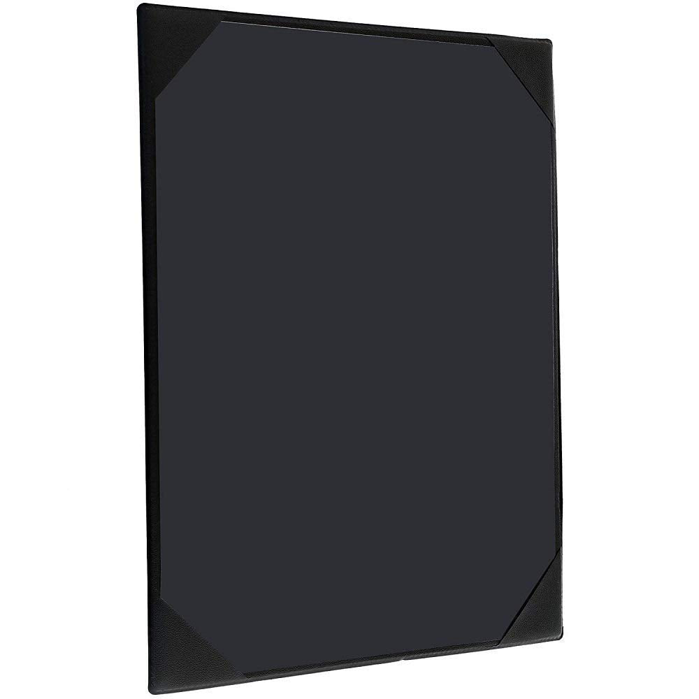 Rudra Exports Single Black Restaurant Menu Cover Holder, Single View Menu Holder, for Restaurant, Bar, Lounge, Drinks, Wine List : 1 Pc.