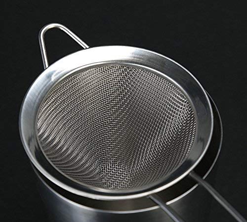 Rudra Exports Strainer Stainless Steel Fine Mesh Strainer, Food Strainers, Small Strainer,Tea Strainer, Bar Strainer, Bar Funnel Style Strainer 3 inch: 1 Pc.