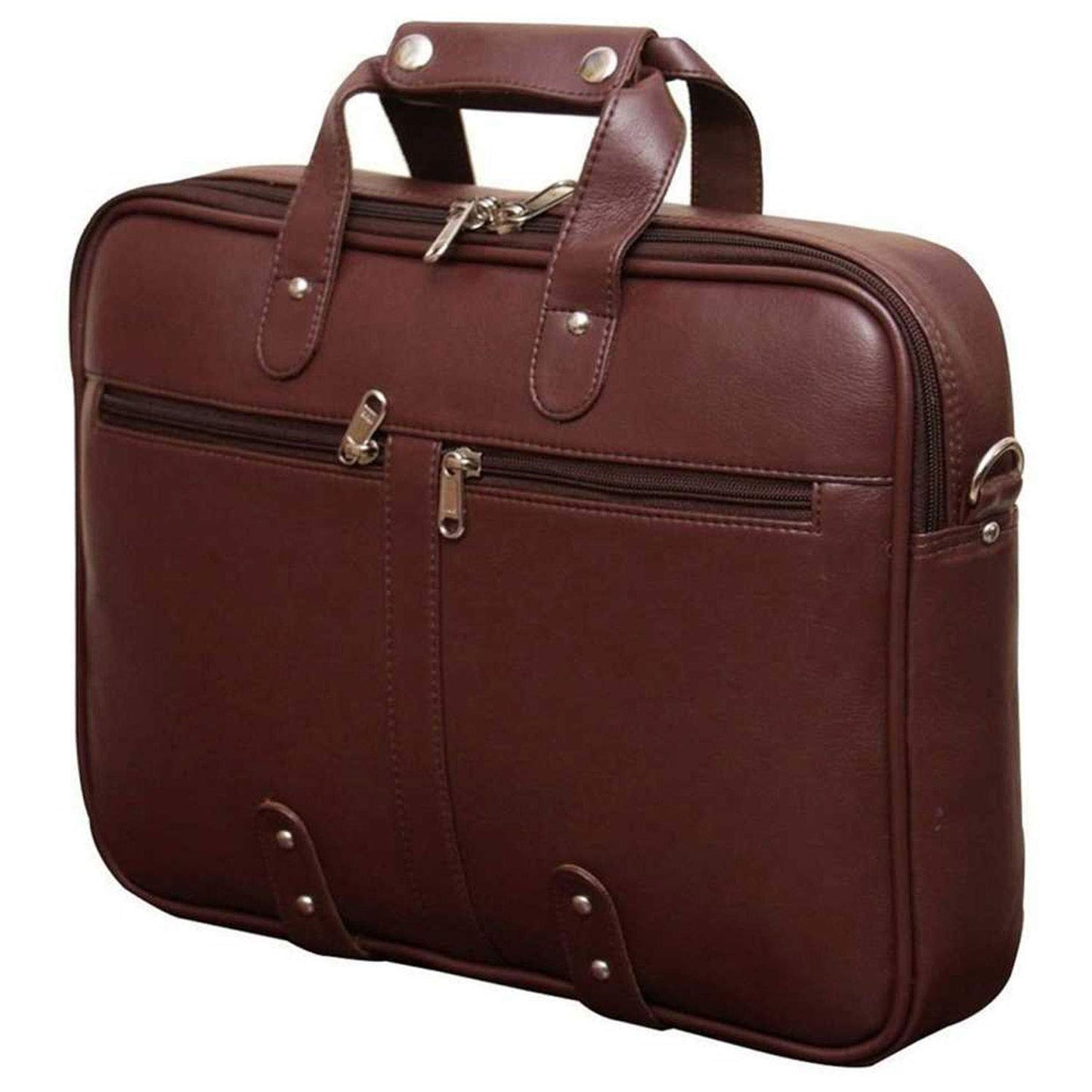 Rudra Exports Laptop Formal Office Brown Bag Executive Laptop 15.6 inch Briefcase Bag (Tan Color)