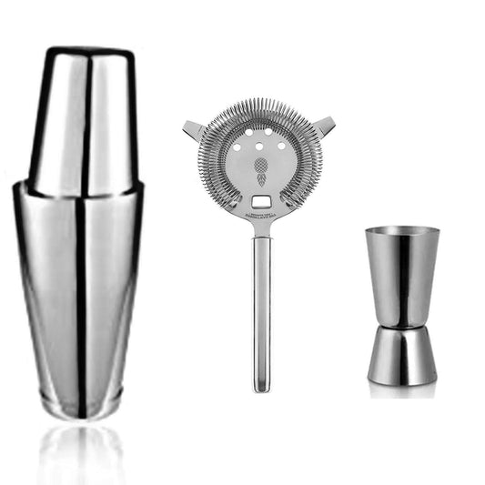 Rudra Exports Cocktail shakers Stainless Steel Boston Shaker / Martini Drink Mixer - Professional barware Bartender Tool - for Alcohol Drinks