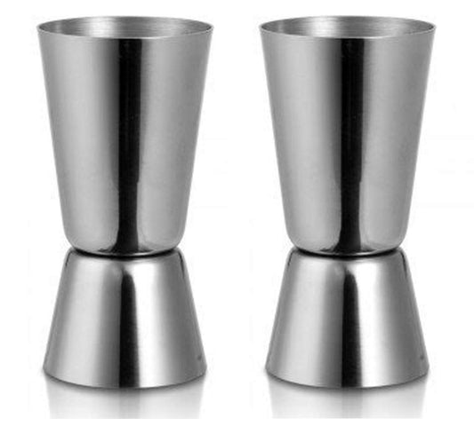 Rudra Exports Double Side Peg Measure & Cocktail Shaker Drink Measuring Bar Tool Jigger 30/60ML (Set of 2)