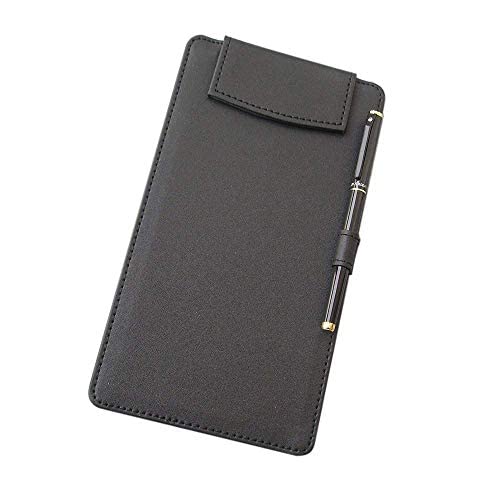 Rudra Exports Leather Clipboard Writing Pad with Pen Clip, Leather Guest Pad, Hotel Room Leather Note pad Accessories, Waiter Order pad: 01 Pc.