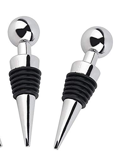 Rudra Exports Wine Stoppers, 2 Pieces Bottle Stopper for Wine Collection Red Wine Champagne Beer Saver Sealer Set of 2