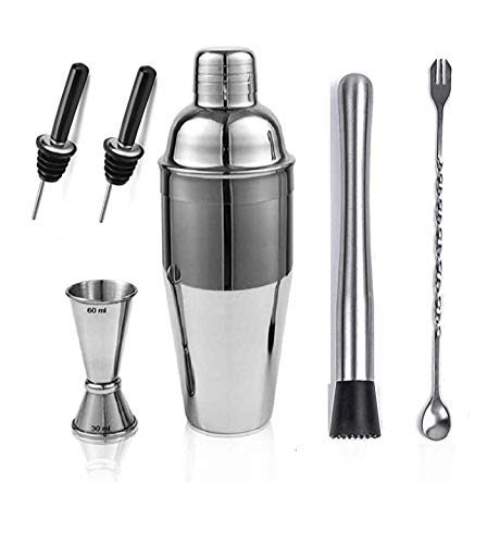 Rudra Exports Cocktail Shaker Bar Set, Professional Bar Tools: 8 Pcs Set