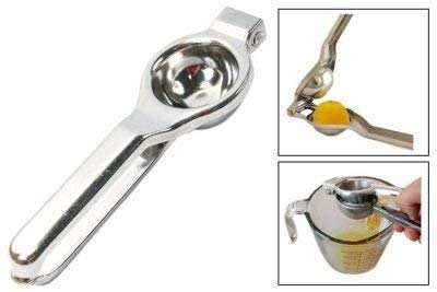 Rudra Exports Pure Stainless Steel Lemon Squeezer Lemon Squeezer for Kitchen Two in One Squeezer (Opener + Squeezer)