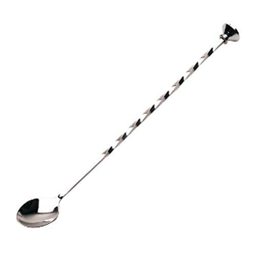 Rudra Exports Premium Bar Stirrer Spoon Twisted with Muddler top Wooden Mojito Muddler Cocktail Mixing Spoon Bar Spoon 11" Length