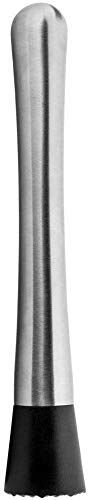 Rudra Exports Long Stainless Steel Cocktail Muddler 8", Bar Muddler, Bar Tool Stainless Steel Mojito Muddler Grooved Head (Set of 10)