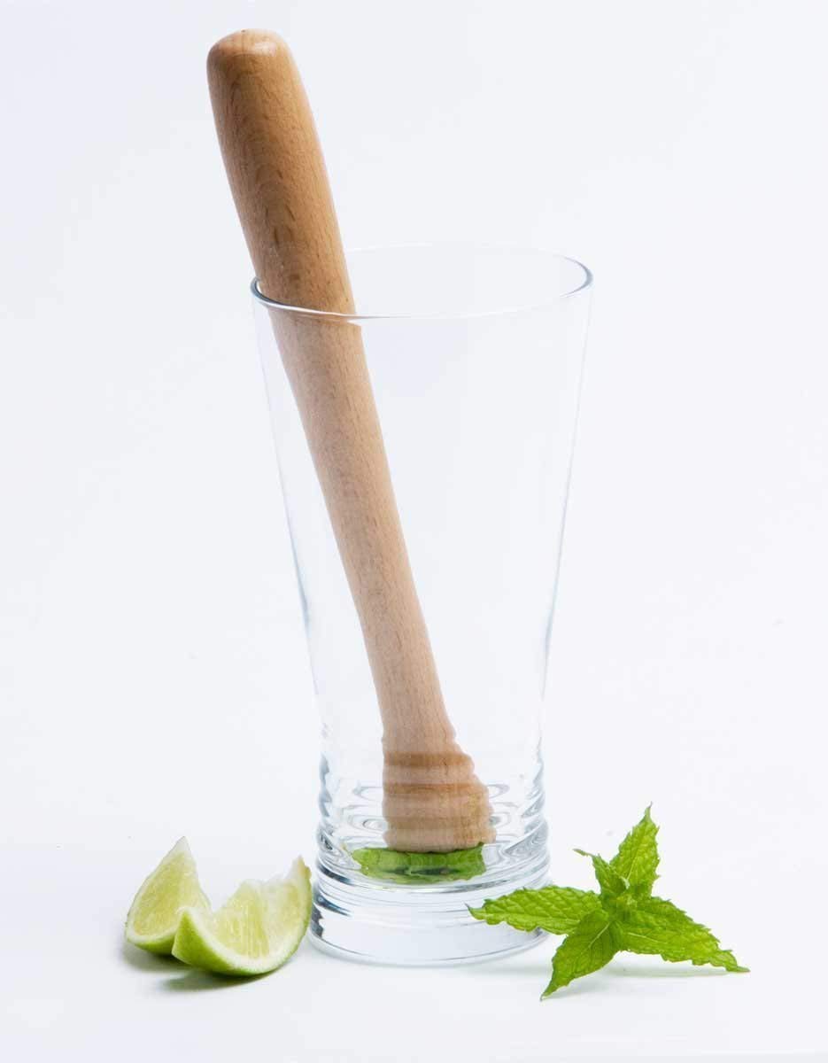 Rudra Exports Premium Bar Stirrer Spoon Twisted with Muddler top Wooden Mojito Muddler Cocktail Mixing Spoon Bar Spoon 11" Length