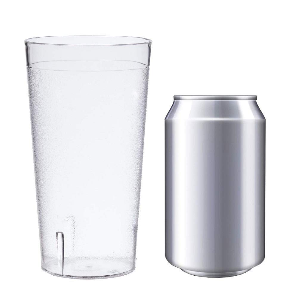 Rudra Exports Restaurant Tumbler Beverage Cup, Stackable Cups, Unbreakable Glass Pebbled Texture: 300 ml - Set of 12