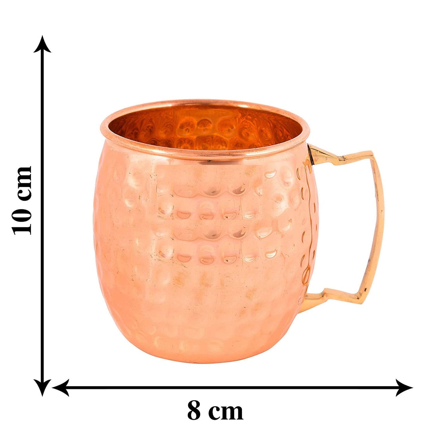 Rudra Exports Hammered Copper Moscow Mule Beer Mug Cup Coffee Mug Copper Mug Best for Parties Barware 450 ml