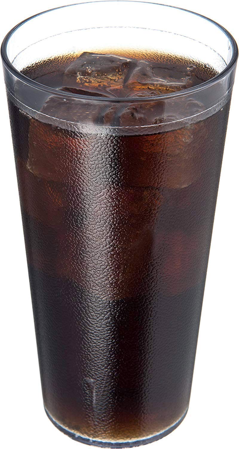 Rudra Exports Restaurant Tumbler Beverage Cup, Stackable Cups, Unbreakable Glass Pebbled Texture: 300 ml - Set of 12